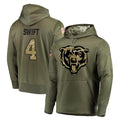 C.Bears #4 D'Andre Swift Player Olive Salute to Service Pullover Hoodies Home Game Hdoa Stitched Jerseys