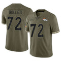 D.Broncos #72 Garett Bolles Player Olive Salute To Service Limited Hdoa Stitched Jerseys