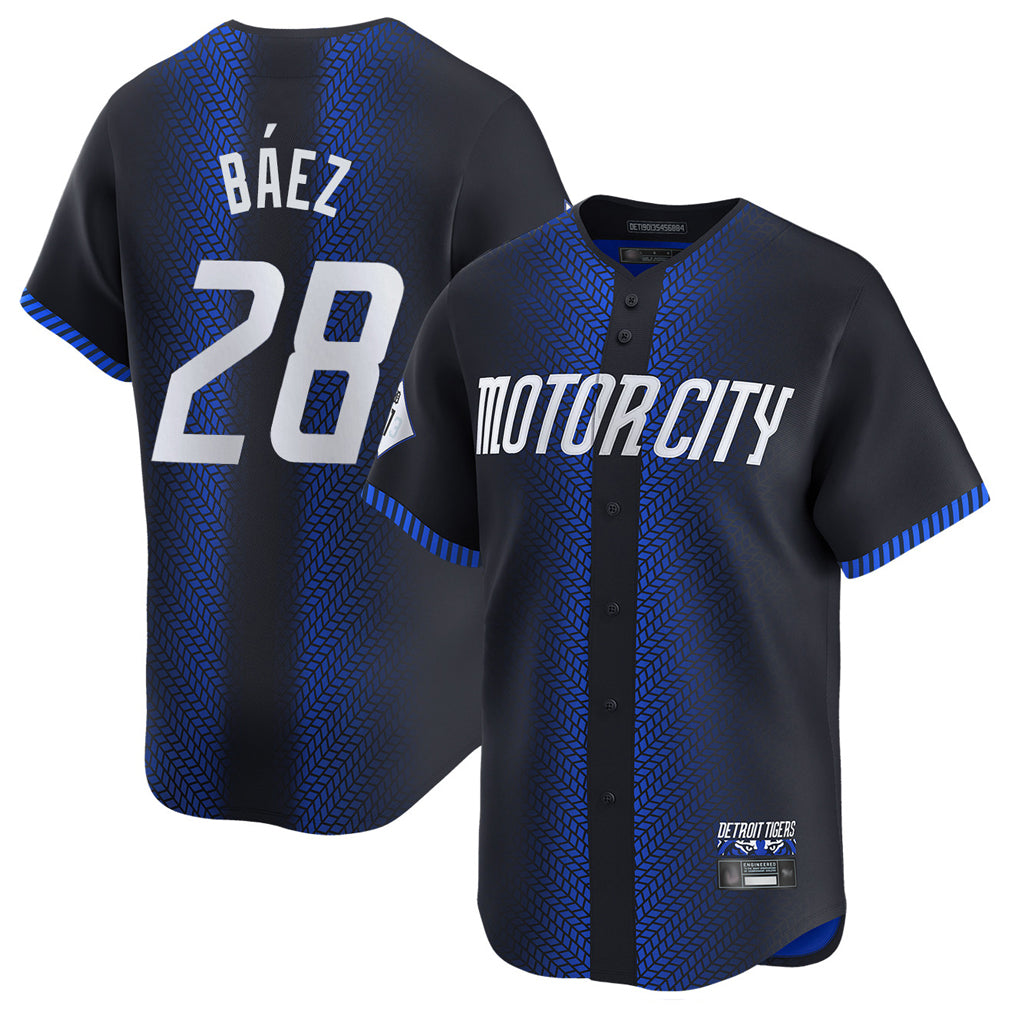 D.Tigers #28 Javier B¨¢ez Player Navy City Connect Home Limited Hdoa Stitched Jerseys