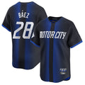 D.Tigers #28 Javier B¨¢ez Player Navy City Connect Home Limited Hdoa Stitched Jerseys