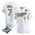 LA.Dodgers #7 Blake Snell Player Gold Collection Limited World Series Home Hdoa Stitched Jerseys