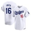 LA.Dodgers #16 Will Smith Player White Limited Home Hdoa Stitched Jerseys