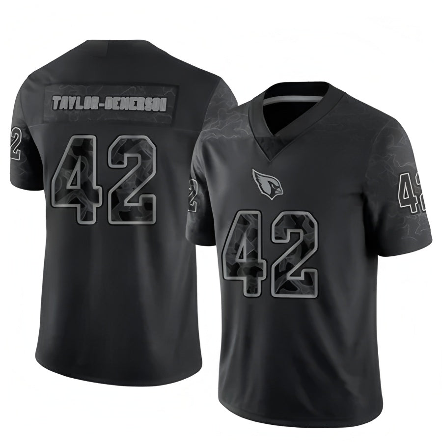 A.Cardinals #42 Dadrion Taylor-Demerson Player Black RFLCTV Limited Hdoa Stitched Jerseys