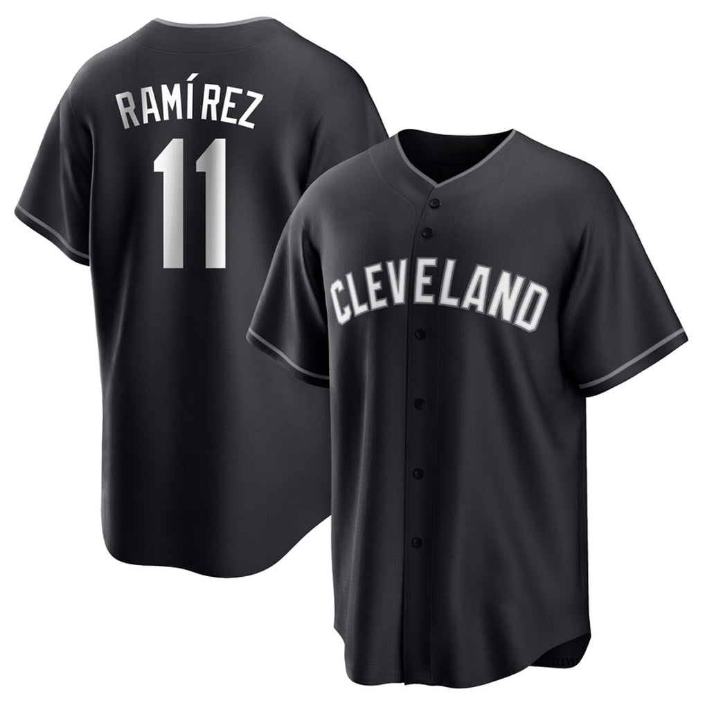 C.Guardians #11 Jose Ramirez Player Black Home Game Hdoa Stitched Jerseys