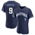 C.Cubs #9 Miguel Amaya Player Navy City Connect Limited Elite Home Hdoa Stitched Jerseys