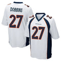 D.Broncos #27 J.K. Dobbins Player White Game Hdoa Stitched Jerseys
