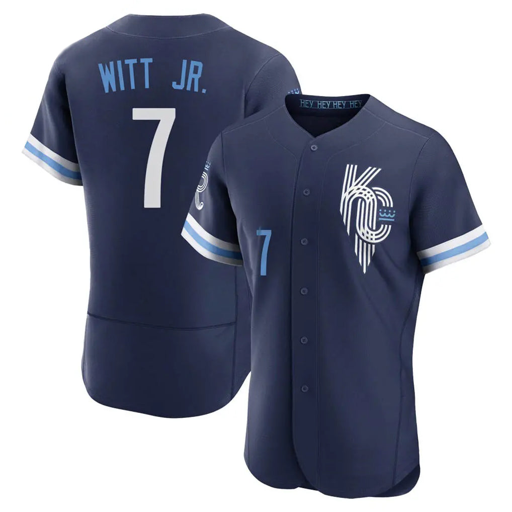 KC.Royals #7 Bobby Witt Jr. Player Navy City Connect Limited Elite Home Hdoa Stitched Jerseys