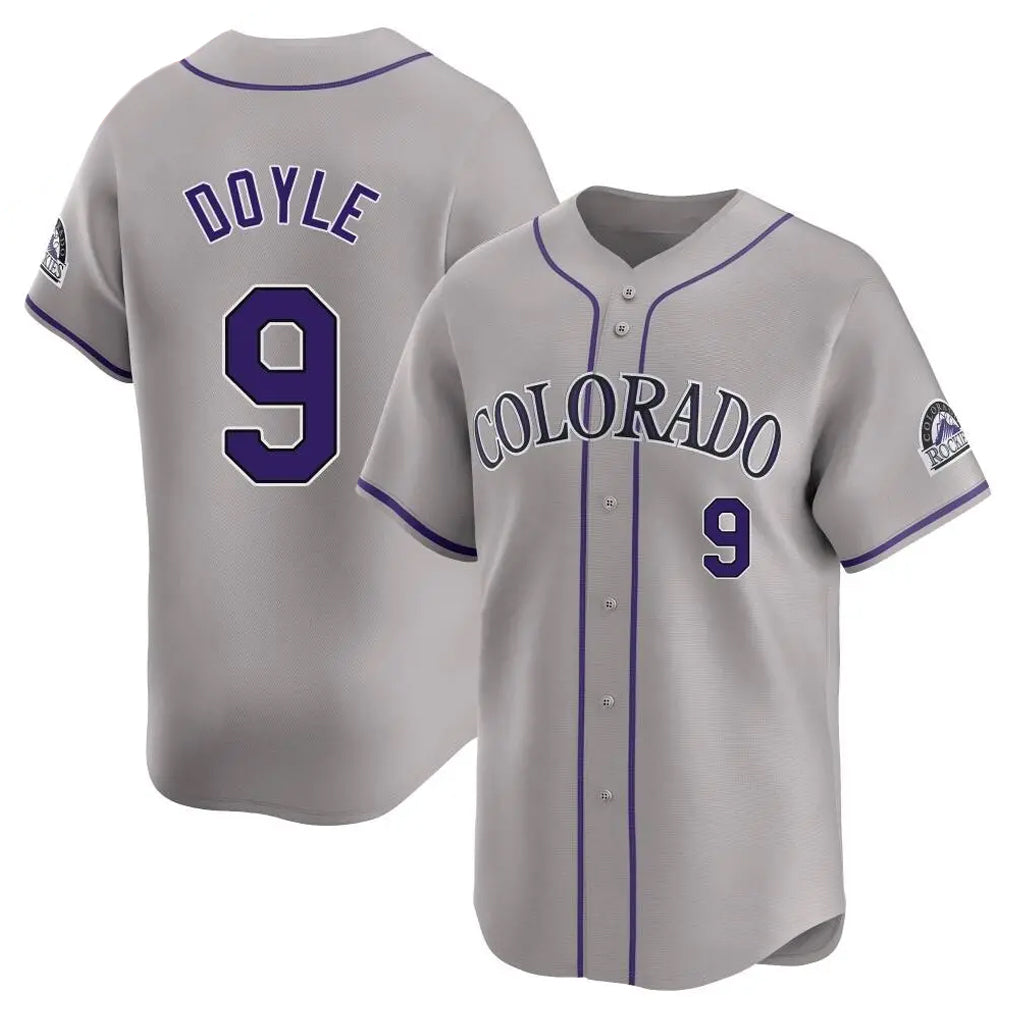 C.Rockies #9 Brenton Doyle Player Gray Limited Home Hdoa Stitched Jerseys