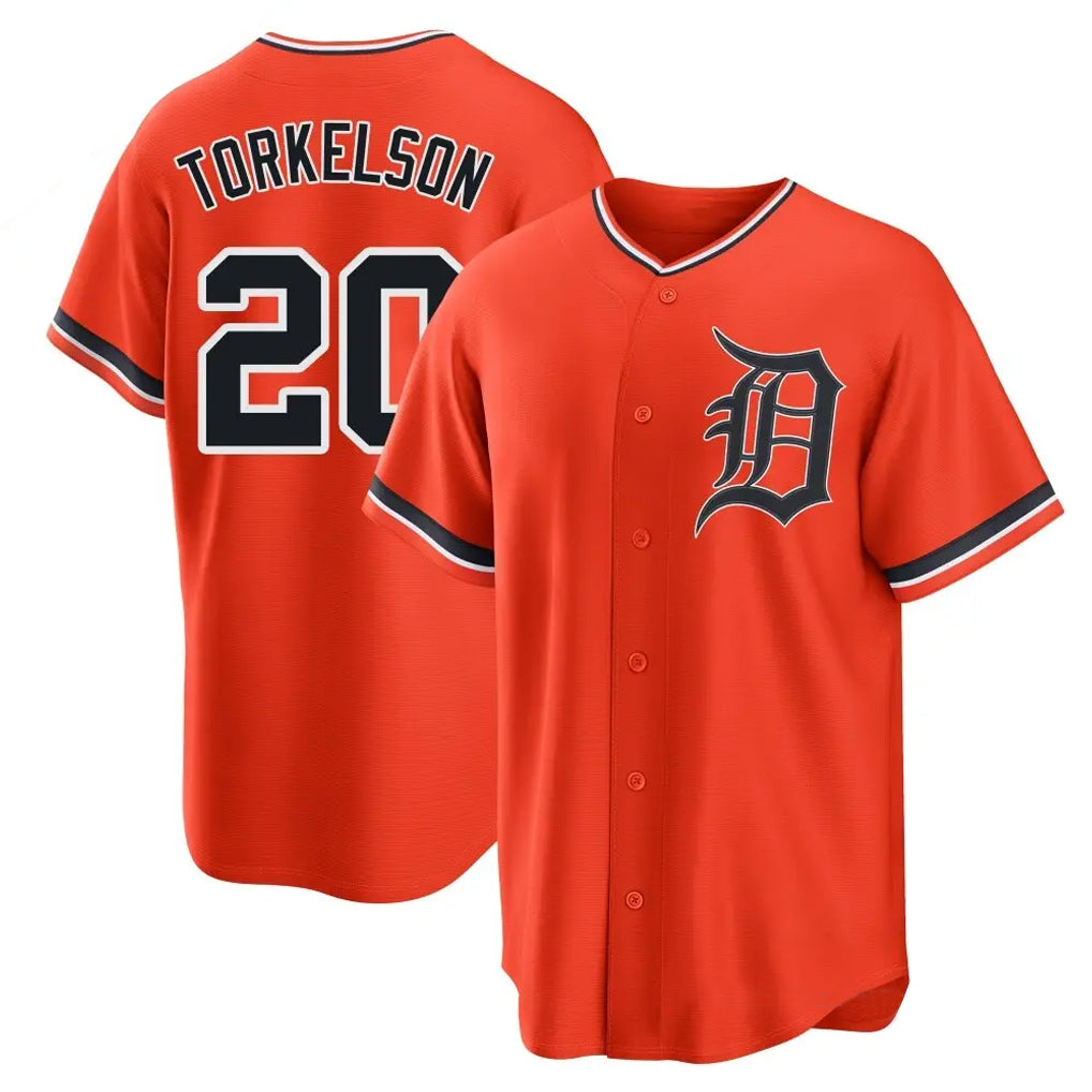 D.Tigers #20 Spencer Torkelson Player Orange Home Game Hdoa Stitched Jerseys