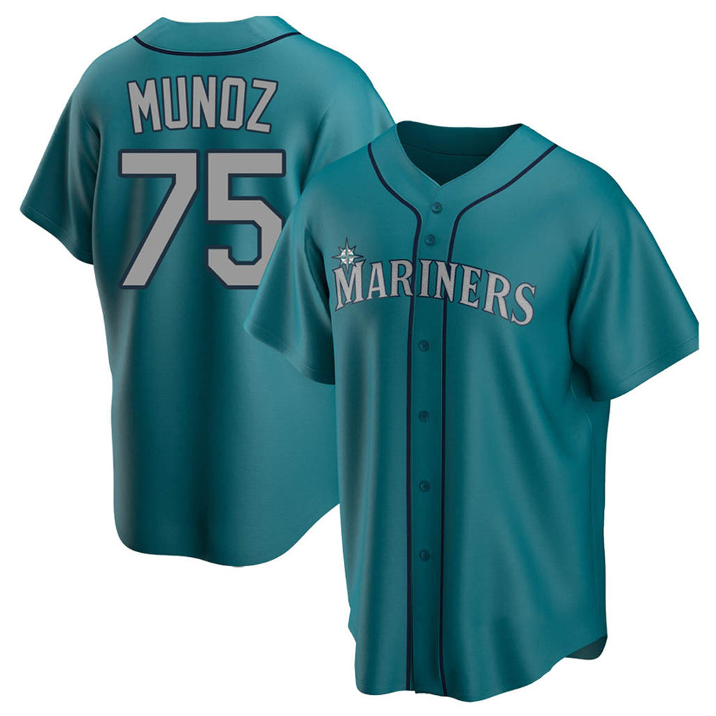 S.Mariners #75 Andres Munoz Player Teal Home Game Hdoa Stitched Jerseys