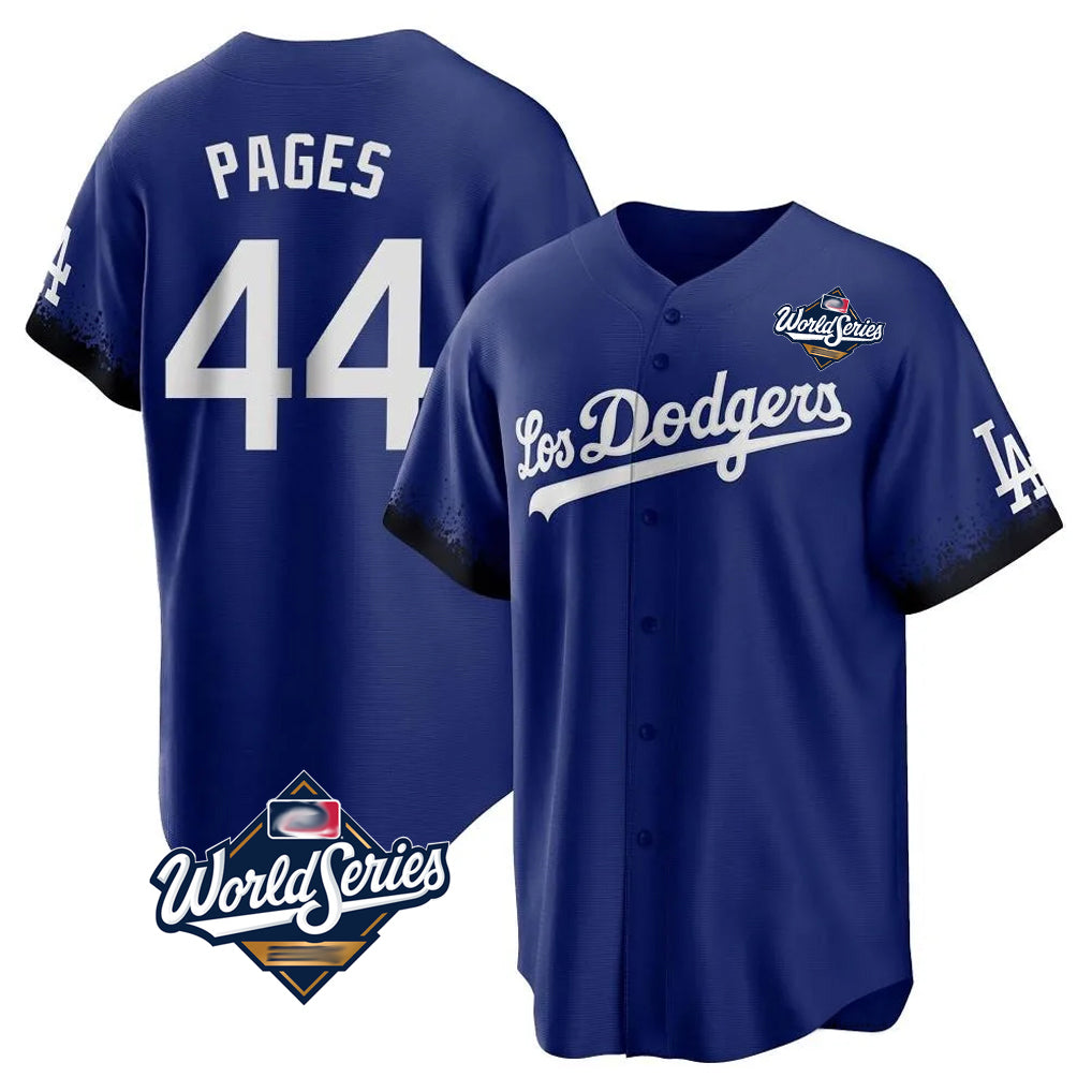 LA.Dodgers #44 Andy Pages Player Royal World Series City Connect Home Game Hdoa Stitched Jerseys