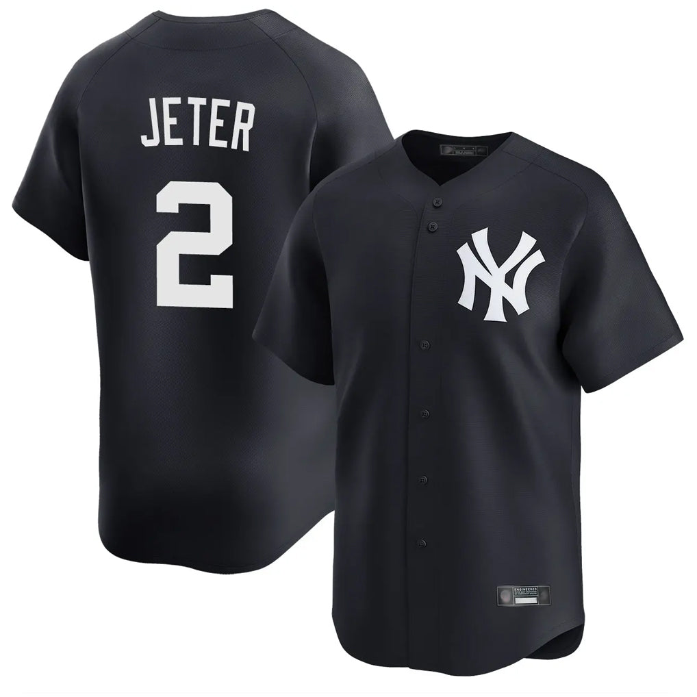 NY.Yankees #2 Derek Jeter Player Navy Limited Home Hdoa Stitched Jerseys