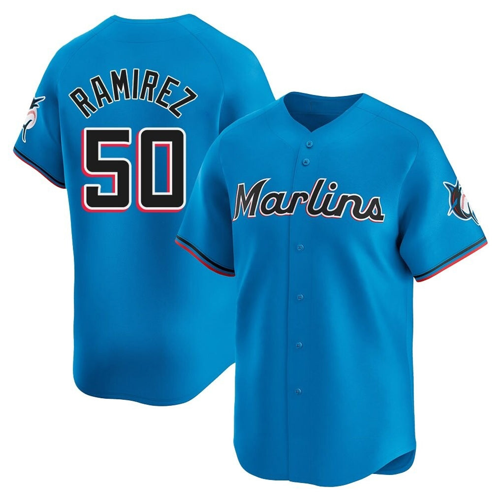 M.Marlins #50 Agustin Ramirez Player Blue Home Limited Hdoa Stitched Jerseys