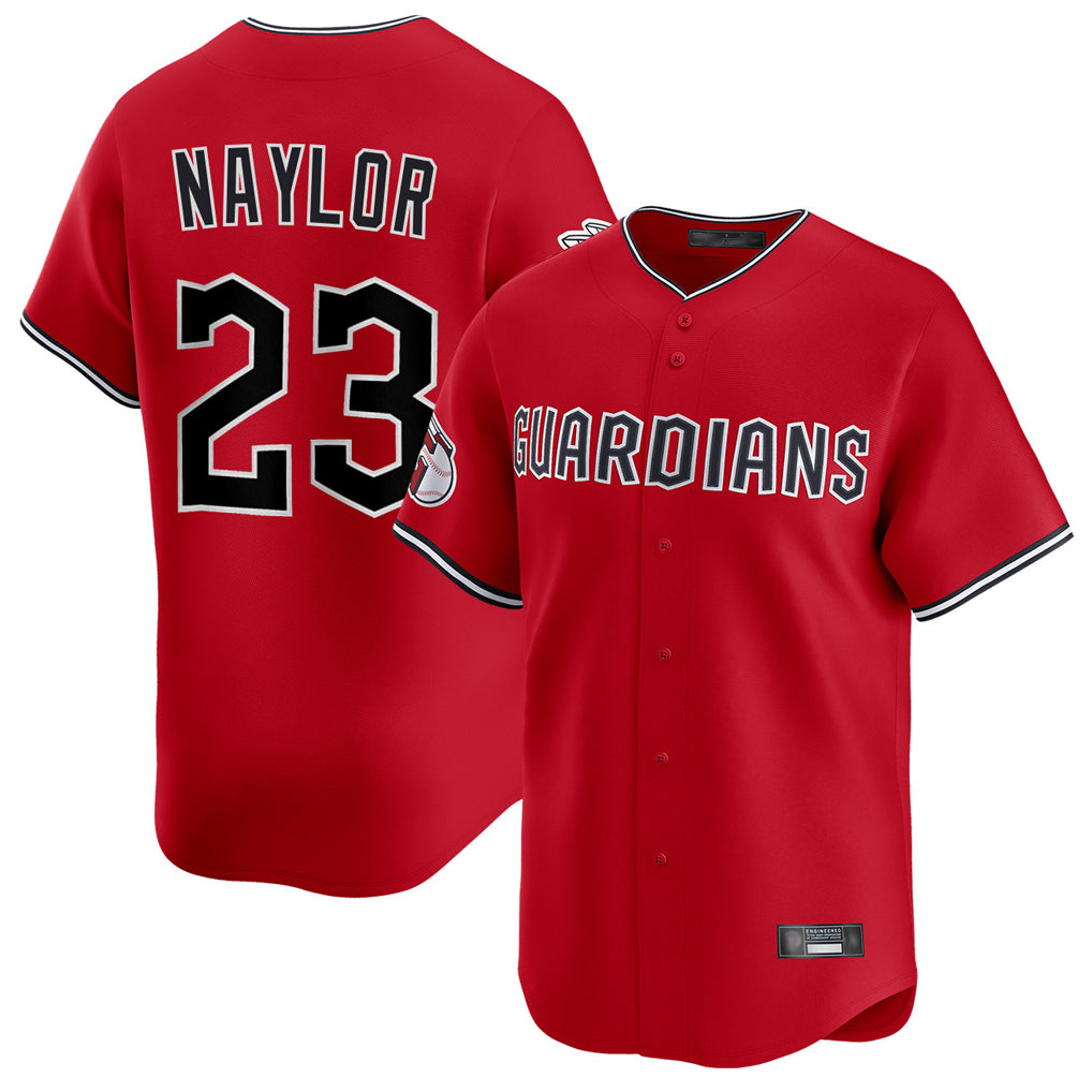 C.Guardians #23 Bo Naylor Player Red Limited Home Hdoa Stitched Jerseys