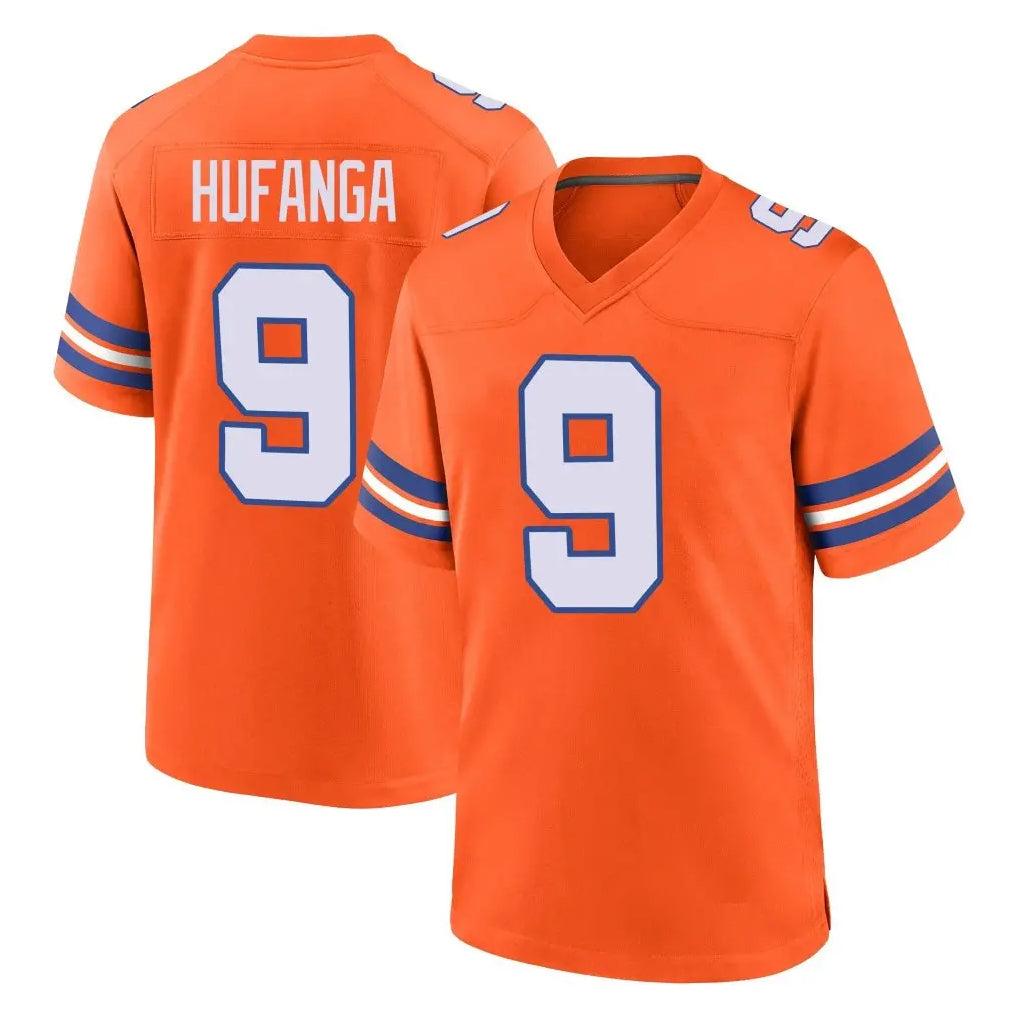 D.Broncos #9 Talanoa Hufanga Player Orange Alternate Collection Throwback Game Hdoa Stitched Jerseys