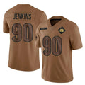 C.Bengals #90 Kris Jenkins Jr Player Brown Salute to Service Limited Hdoa Stitched Jerseys