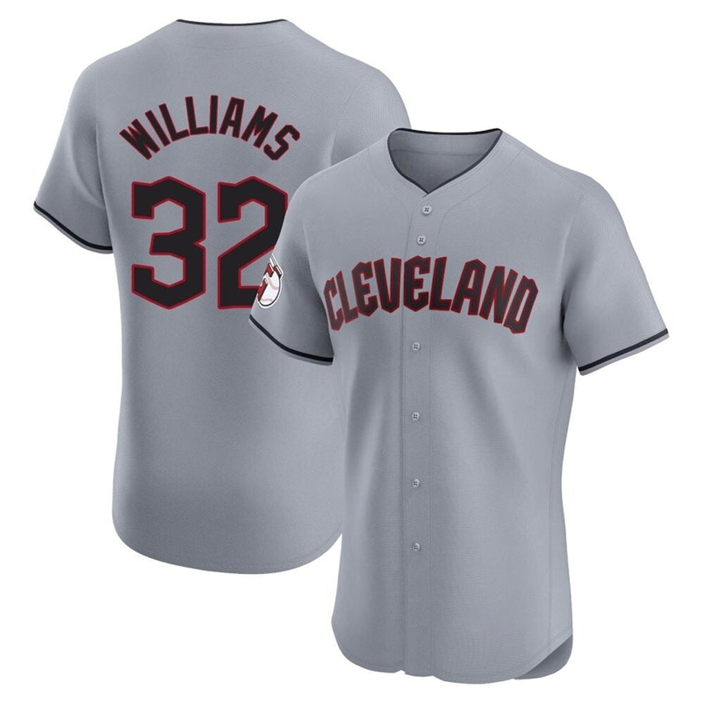 C.Guardians #32 Gavin Williams Player Gray Road Limited Elite Home Hdoa Stitched Jerseys