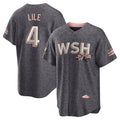 W.Nationals #4 Daylen Lile Player Charcoal City Connect Limited Hdoa Stitched  Jerseys