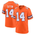 D.Broncos #14 Courtland Sutton Player Orange Alternate Collection Throwback Game Hdoa Stitched Jerseys