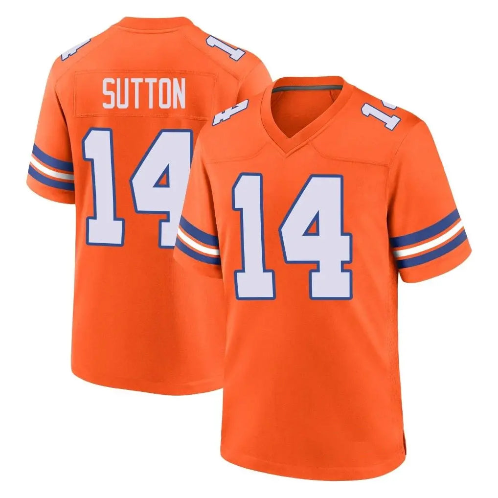 D.Broncos #14 Courtland Sutton Player Orange Alternate Collection Throwback Game Hdoa Stitched Jerseys