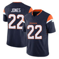 D.Broncos #22 Brandon Jones Player Navy Limited Vapor F.U.S.E. Home Game Hdoa Stitched Jerseys