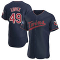 M.Twins #49 Pablo Lopez Player Navy 60th Home Limited Elite Hdoa Stitched Jerseys