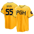 P.Pirates #55 Jason Delay Player Gold City Connect Home Game Hdoa Stitched Jerseys