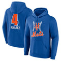 NY.Mets #4 Francisco Alvarez Player Royal Club Pullover Hoodie Game Hdoa Stitched Jerseys