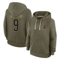 C.Bears #9 Jim McMahon Player Olive Salute to Service Pullover Hoodies Limited Hdoa Stitched Jerseys