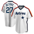 H.Astros #27 Jose Altuve Player White Cooperstown Collection T-shirt Hdoa Stitched Jerseys
