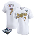 LA.Dodgers #7 Blake Snell Player Gold World Series Limited Elite Home Hdoa Stitched Jerseys