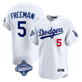 LA.Dodgers #5 Freddie Freeman Player White World Series Meet Limited Home Hdoa Stitched Jerseys