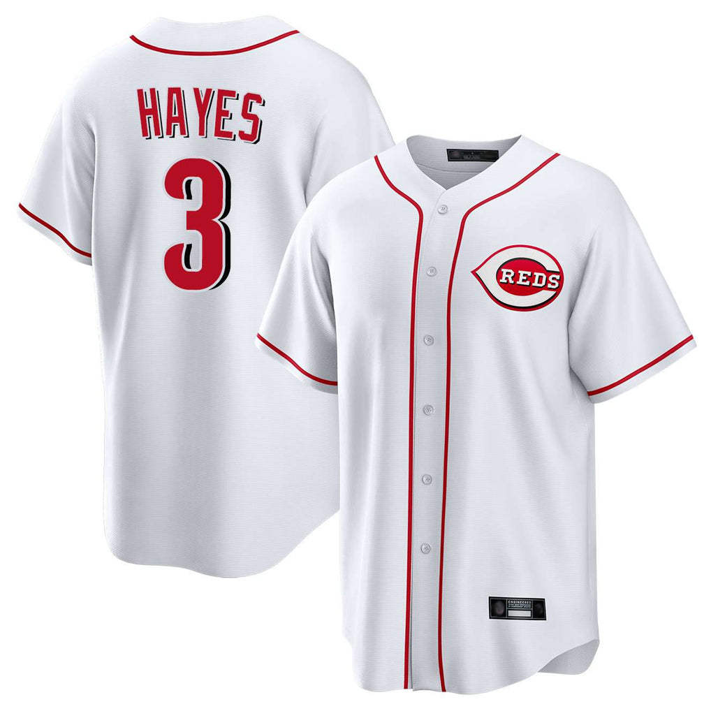 C.Reds #3 Ke'Bryan Hayes Player White Game Home Hdoa Stitched Jerseys