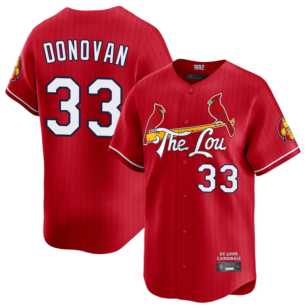 St. Louis Cardinals #33 Brendan Donovan Player Red City Connect Limited Hdoa Stitched Jerseys