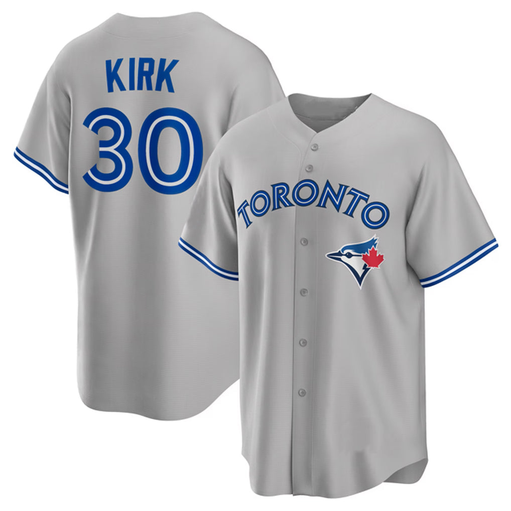 T.Blue Jays #30 Alejandro Kirk Player Gray Home Game Hdoa Stitched Jerseys