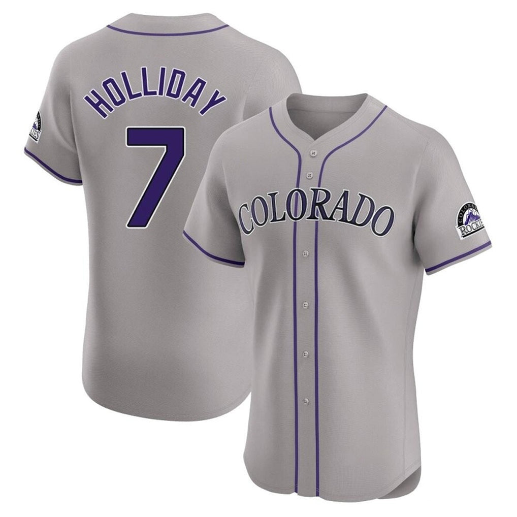 C.Rockies #7 Matt Holliday Player Gray Limited Elite Home Hdoa Stitched Jerseys