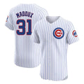 C.Cubs #31 Greg Maddux Player White Limited Elite Home Game Hdoa Stitched Jerseys