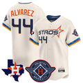 H.Astros #44 Yordan Alvarez Player Cream City Connect Texas Patch Vapor Premier Limited Home Hdoa Stitched Jerseys