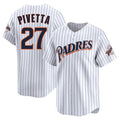 S.Diego Padres #27 Nick Pivetta Player White Cooperstown Collection Limited Home Hdoa Stitched Jerseys
