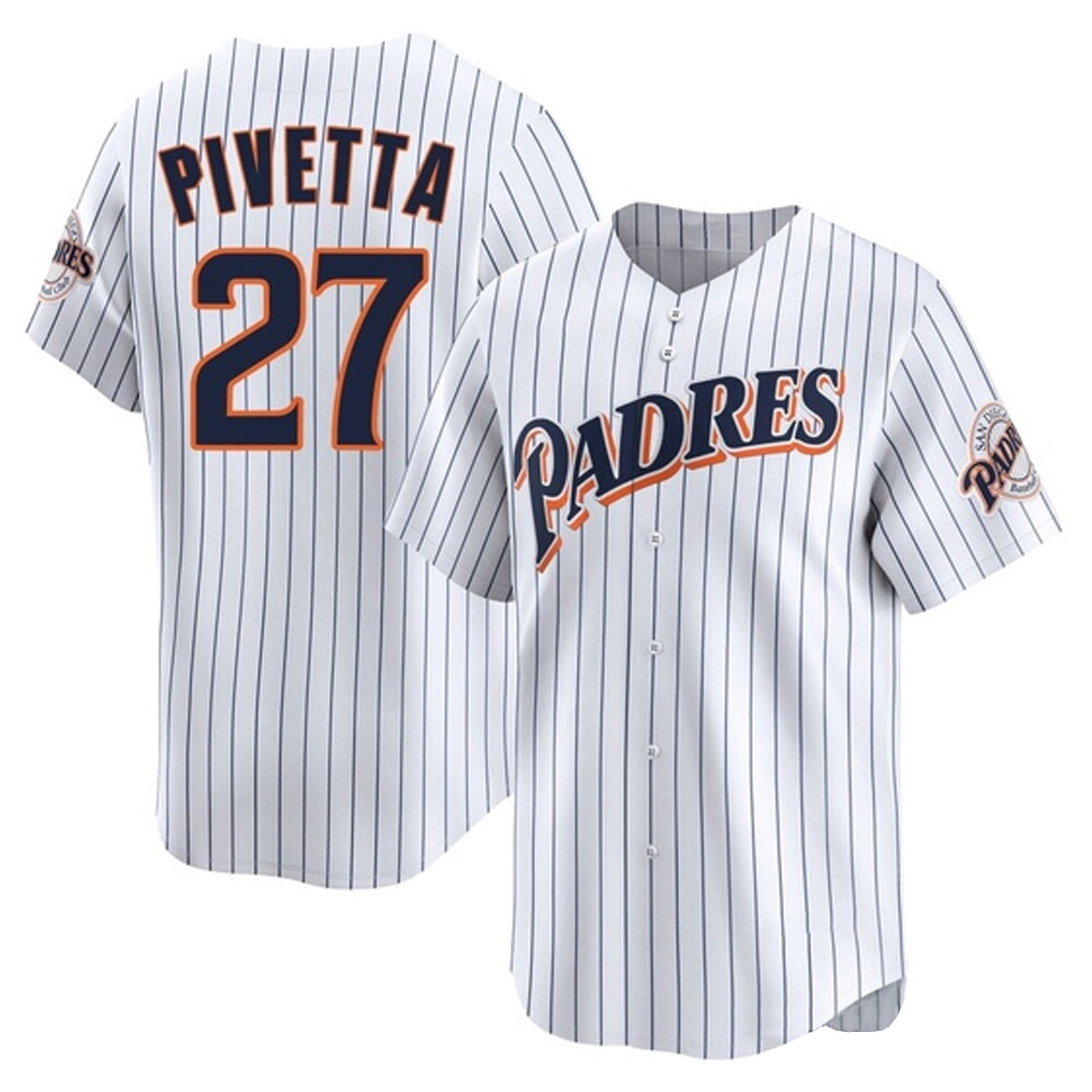 S.Diego Padres #27 Nick Pivetta Player White Cooperstown Collection Limited Home Hdoa Stitched Jerseys