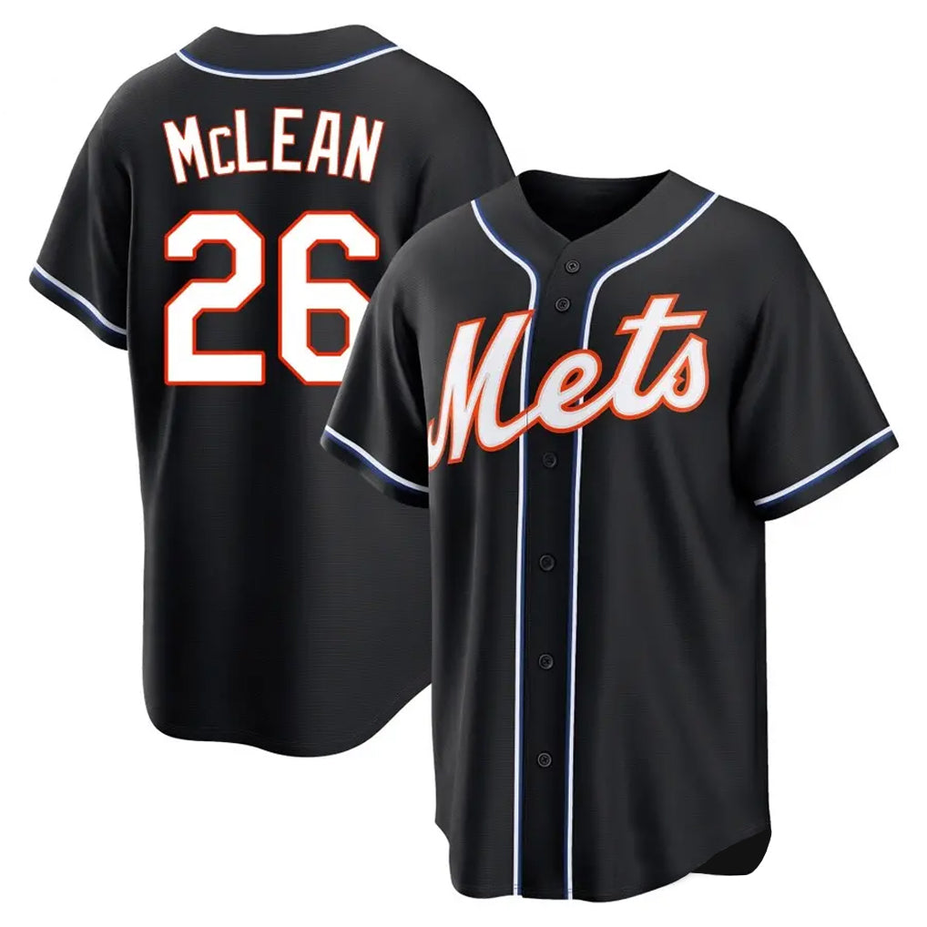 NY.Mets #26 Nolan McLean Player Black Fashion Out Game Hdoa Stitched Jerseys