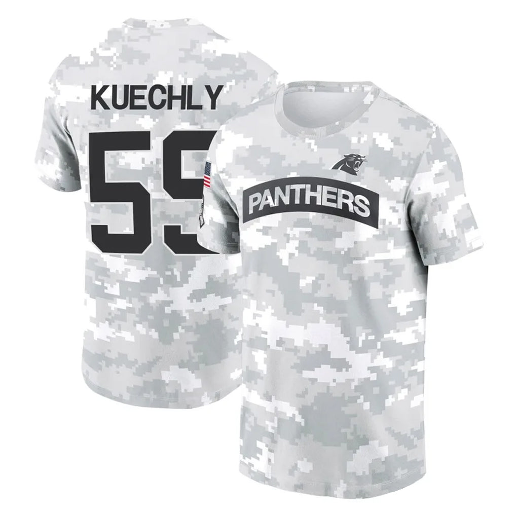 C.Panthers #59 Luke Kuechly Player Arctic Camo Salute to Service T-Shirt Hoodies Hdoa Stitched Jerseys