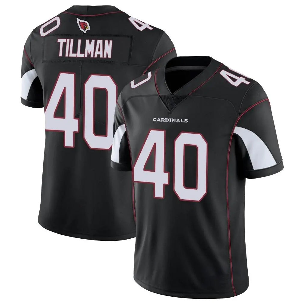 A.Cardinals #40 Pat Tillman Player Black Vapor Limited Home Game Hdoa Stitched Jerseys
