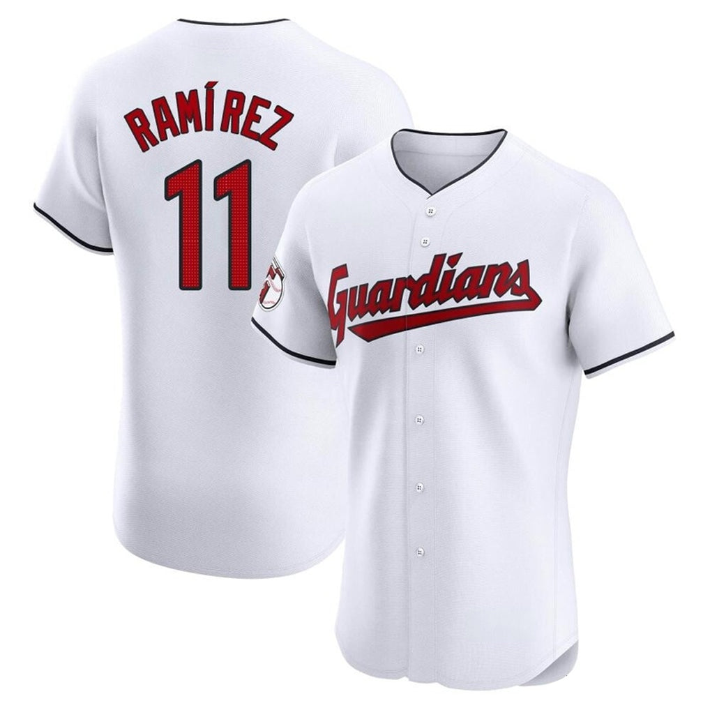 C.Guardians #11 Jose Ramirez Player White Limited Elite Home Hdoa Stitched Jerseys