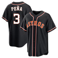 H.Astros #3 Jeremy Pena Player Black Fashion Out Home Game Hdoa Stitched Jerseys