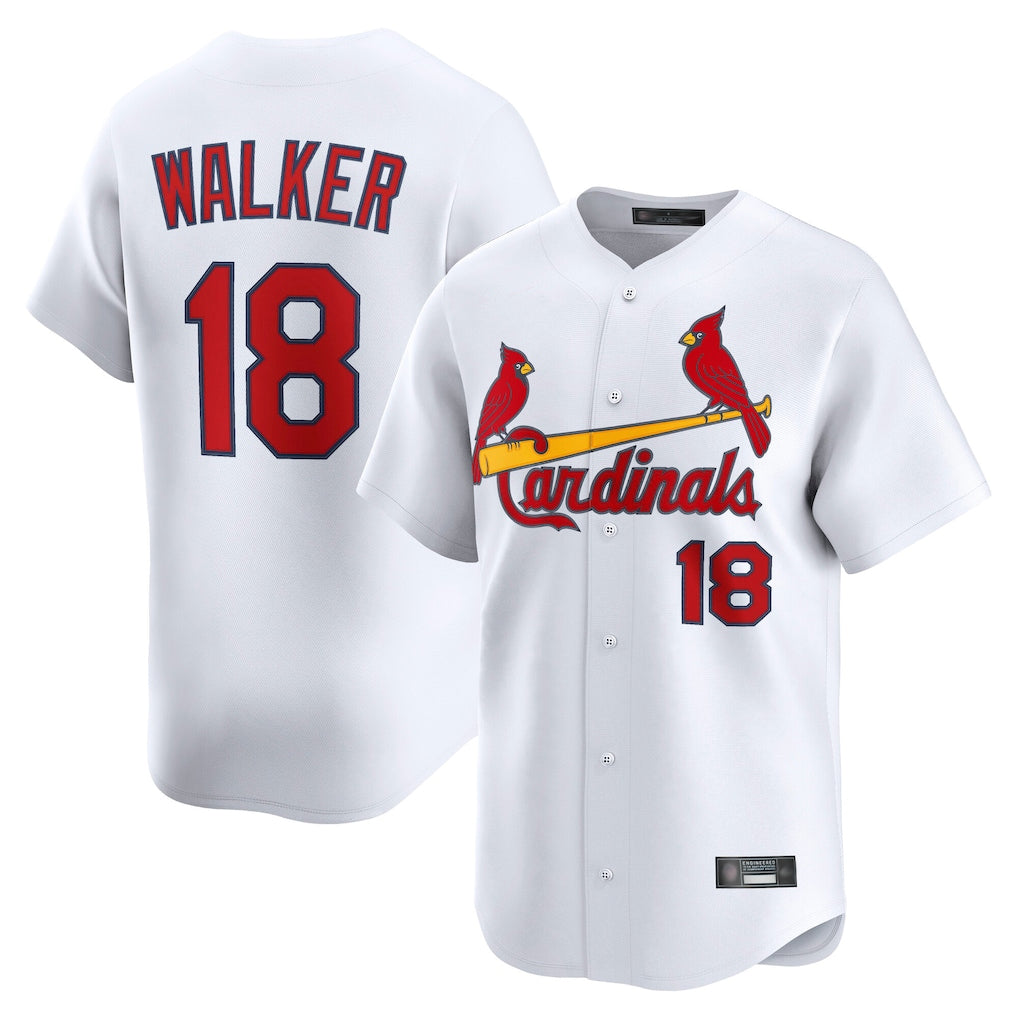 St. Louis Cardinals #18 Jordan Walker Player White Home Limited Hdoa Stitched Jerseys