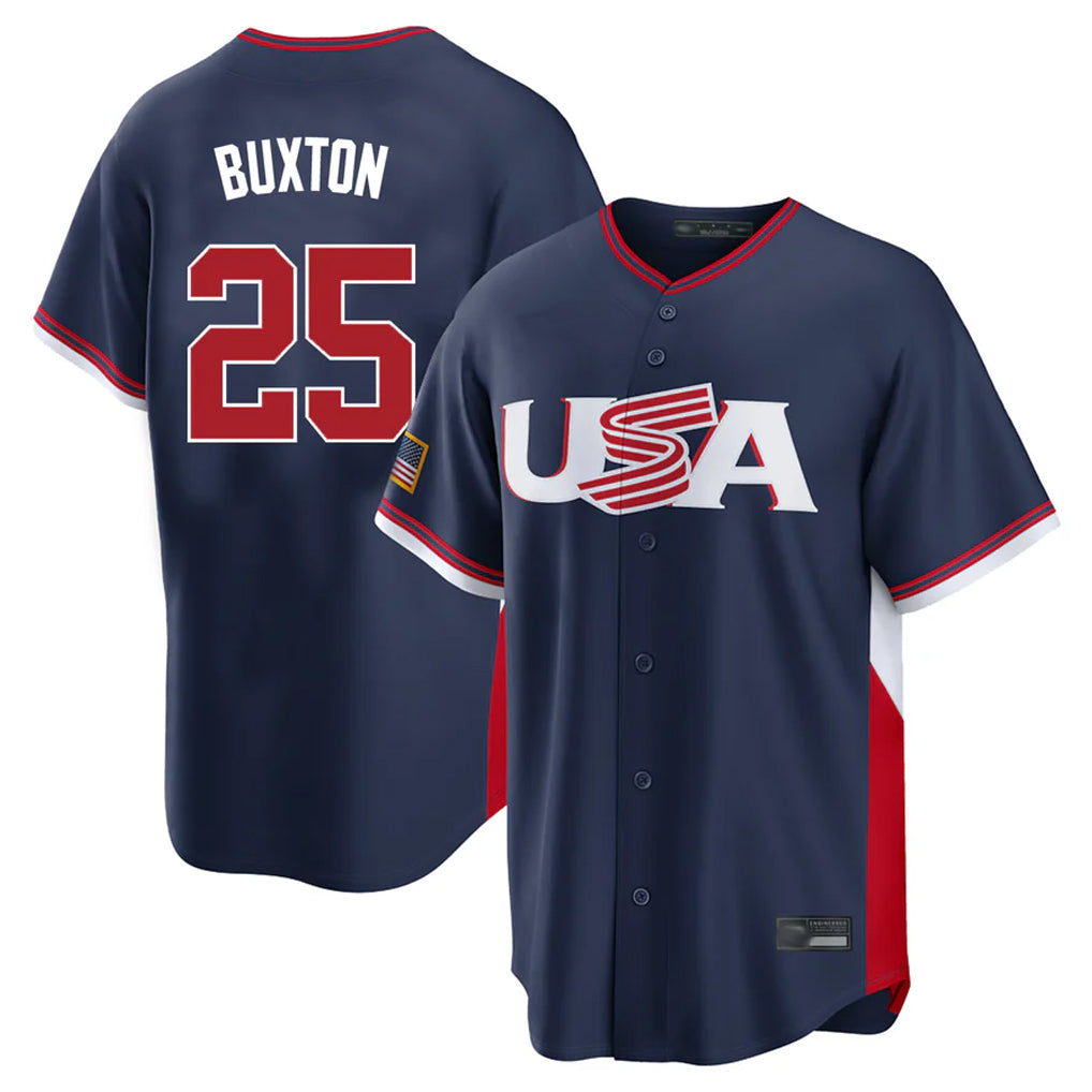 M.Twins #25 Byron Buxton Player Navy USA 2026 World Classic Limited Home Hdoa Stitched Jerseys