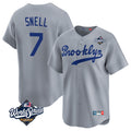 LA.Dodgers #7 Blake Snell Player Gray Game Limited World Series Home Hdoa Stitched Jerseys