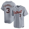 D.Tigers #3 Alan Trammell Player Gray Home Limited Hdoa Stitched Jerseys