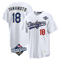 LA.Dodgers #18 Yoshinobu Yamamoto Player Gold White World Series 2026 Collection Stadium Limited Hdoa Stitched Jerseys